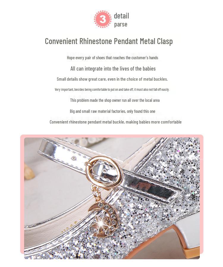 Girls' Gold High Heels - Korean Style Fashion Shoes for Spring/Autumn Performances