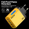 240W Fast Charger PD USB Charger Quick Phone Charge Adapter 5 Ports Wall Adapter EU Plug