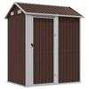 Vidaxl Garden Shed, Brown, 192X152.5X237 Cm, Galvanized Steel