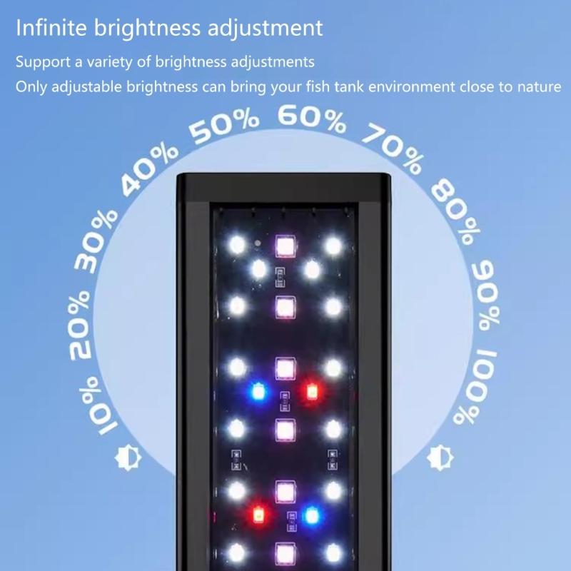 Einfache Bedienung LED Aquarienlicht Dimmer Simuliert natürliches Sonnenlicht mit einstellbarer Helligkeitseinstellung Fördert das Pflanzenwachstum