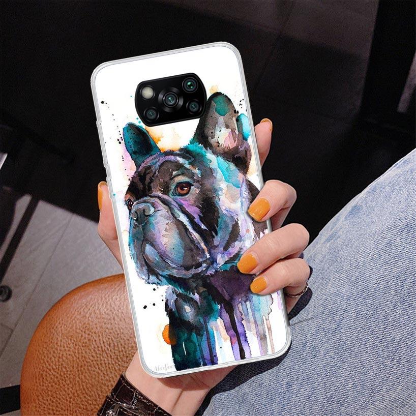 French Bulldog Dog Pug Phone Case For Xiaomi Poco X7 X6 X5 Pro F7 Ultra Redmi 15C 15 13C 13 12C 12 10 10A 10C 9 9A 9C 9T Cover P