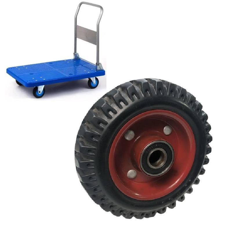 Wind Fire 10inch Flat Tread Rubber Casters With High Load Capacity For Industrial Trolleys