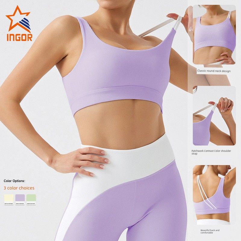 Guangzhou Jinke Sporting Goods Co., Ltd. Environmental Protection Recycled Fabric Rib Beauty Back Yoga Clothes Suit High Waist