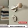 Antique Travertine Door Handle Set: Magnetic Silent Lock for Modern Interior Doors