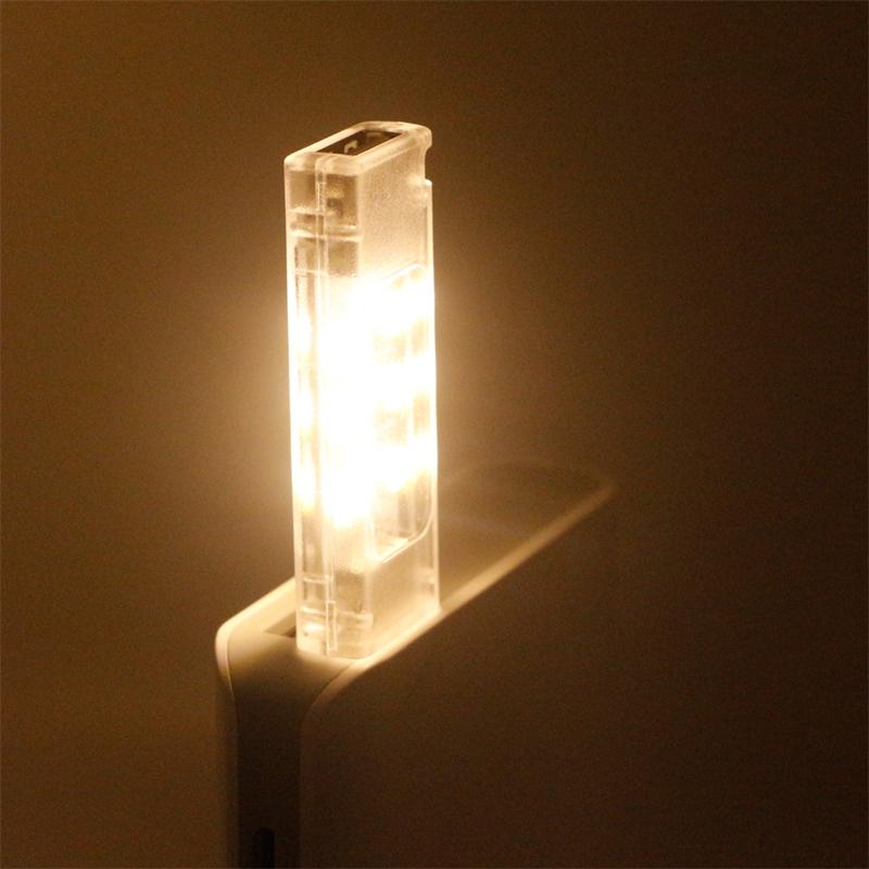 Mini Night Light USB Plug Lamp LED Reading Book Light DC5V Super Bright Double Sided Lighting For Computer Mobile Power Charging