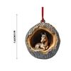 Cartoon Acrylic Pony Christmas Decoration 2D Christmas Tree Ornament Gifts Flat Horse Pendant  Car