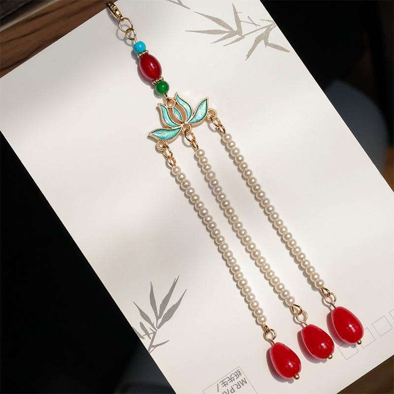 Quastenanhänger Hanfu-Stil DIY Abnehmbarer Schmuckanhänger für Haarnadeln und Fächer