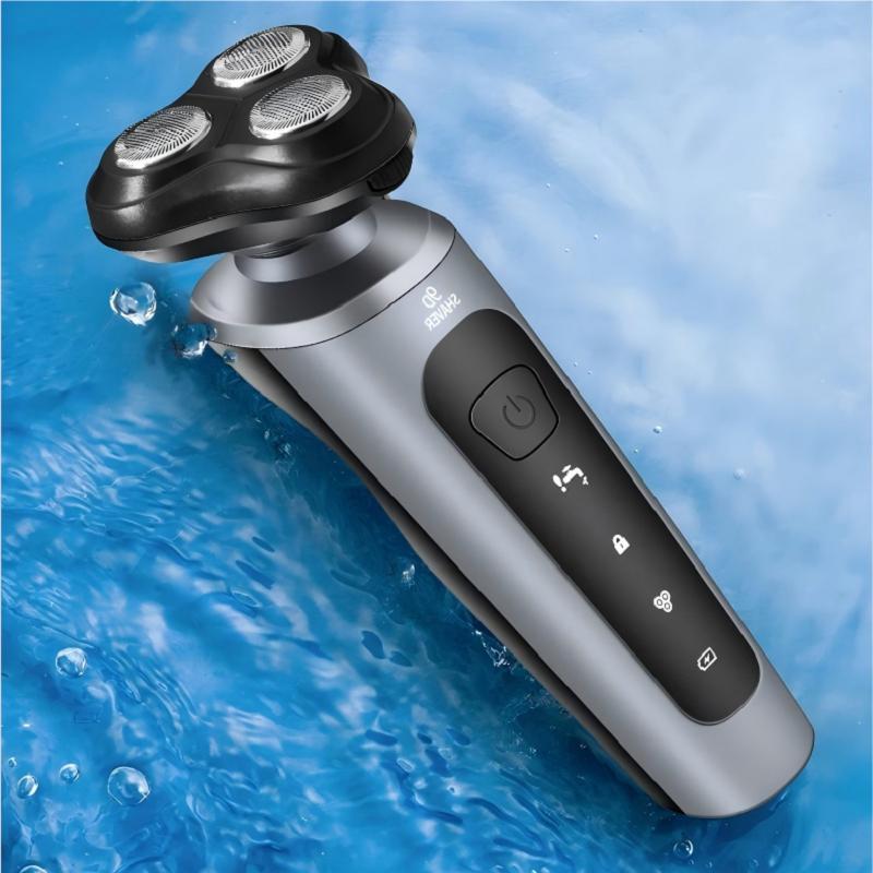 Men's Intelligent Rechargeable Shaver Wet/Dry Beard Razor ABS Tondeuse Dissolving Beard Rechargeable Razor for Smooth Skin