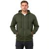 Men's Casual Loose Color Zippered Fleece Hooded Sweatshirt Sports Jacket