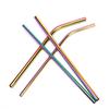 Rainbow Straws Stainless Steel Drinks Straw Metal Drinking Cleaner Reusable Barr