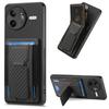 For Xiaomi Poco F7 Ultra 5G/Xiaomi Redmi K80 Pro 5G Case with Card Holder Kickstand Fiber Pattern Leather Back Cover