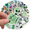 50 Aliens Aliens Graffiti Stickers Luggage Trolley Scooter Laptop Waterproof Stickers
