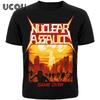 Nuclear Assault Game Over Print Baumwoll-T-Shirt Retro Hip-Hop Rockband Kurzärmlig Lässig Vielseitig Herren- und Damen-T-Shirt