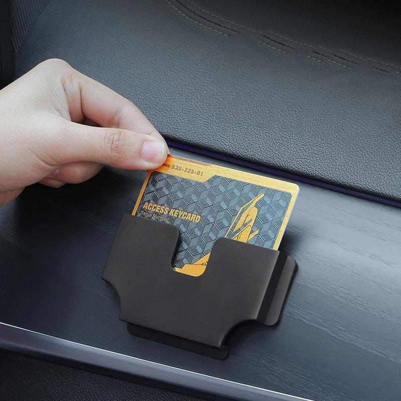 Universal Car Interior Card Holder Multi-function Portable Card Storage Box Car Sun Visor Card Slot Box Crevice Ticket Bracket