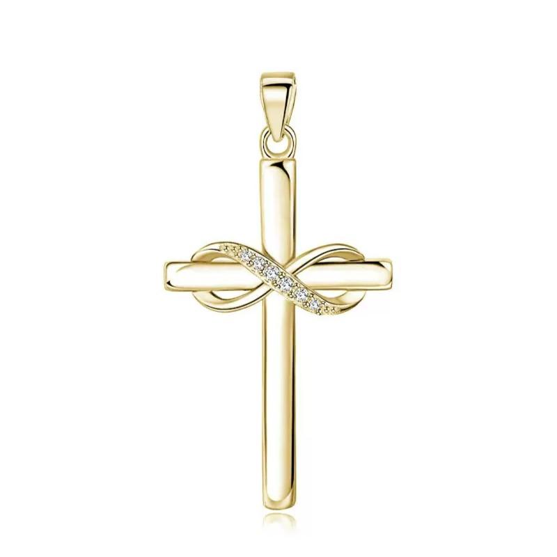 S925 Sterling Silver Cross Pendant Necklace