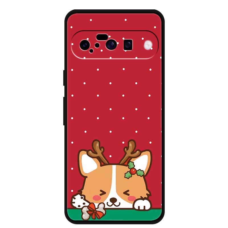 Christmas Phone Cases For Google Pixel 10 Case Silicone Soft Black Cover Christmas Tree for Pixel 10 Pro / 10 Pro XL Back Cover