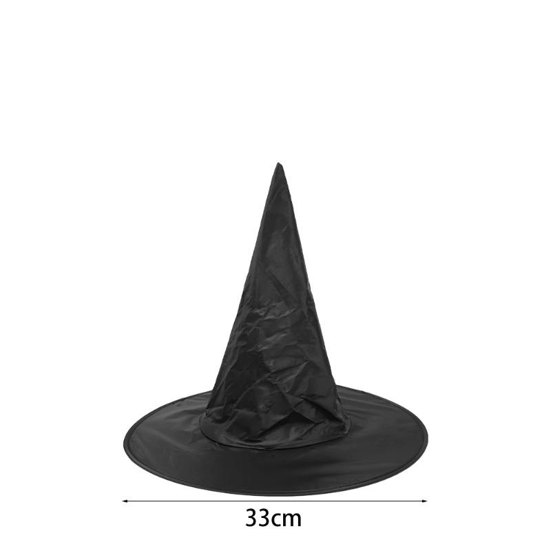 Halloween Witch Hat Kids Adults Halloween Party Cosplay Costume Props Decoration Black Wizard Cap Yard Hanging Witch Hat