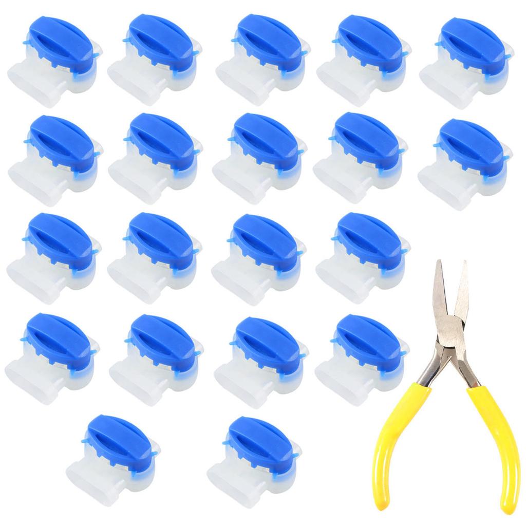 Self Stripping Wire Connectors Waterproof Connectors set for 22 to 14 AWG Cables for Robotic Lawn Mowers & Irrigation