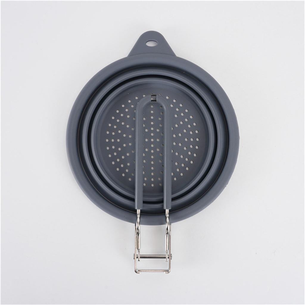 Kitchen Foldable Silicone Strainer Colanders Space Saver Collapsible Colanders with Handles for Draining Pasta Vegetable