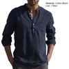 Men Shirt Solid Color Stand Collar Button Casual Spring Top for Daily Wear