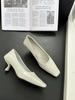 Yuanlitong spring new high heels women's wear high-end sense thin heel square head retro women's shoes professional style casual shoes