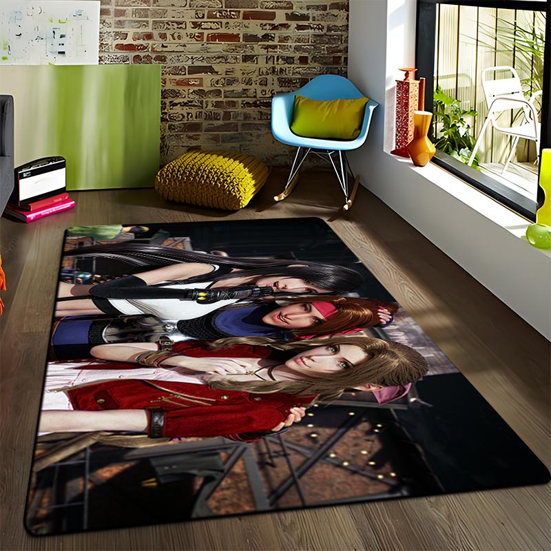Final Fantasy Printed Carpet for Living Room Rugs Camping Stranger Things Picnic Mats Anti-Slip E-sports Rug Yoga Mat Fans Gift