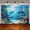 Ein Partybanner, Hintergrunddekoration mit Unterwasserlandschaft, Foto-Requisiten, Polyester-Banner-Dekoration, Heimdekoration