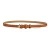 Womens Genuine Leather Slim Waist Belt For Dresses And Shirts With Metal Buckle For Casual Or Office Wear