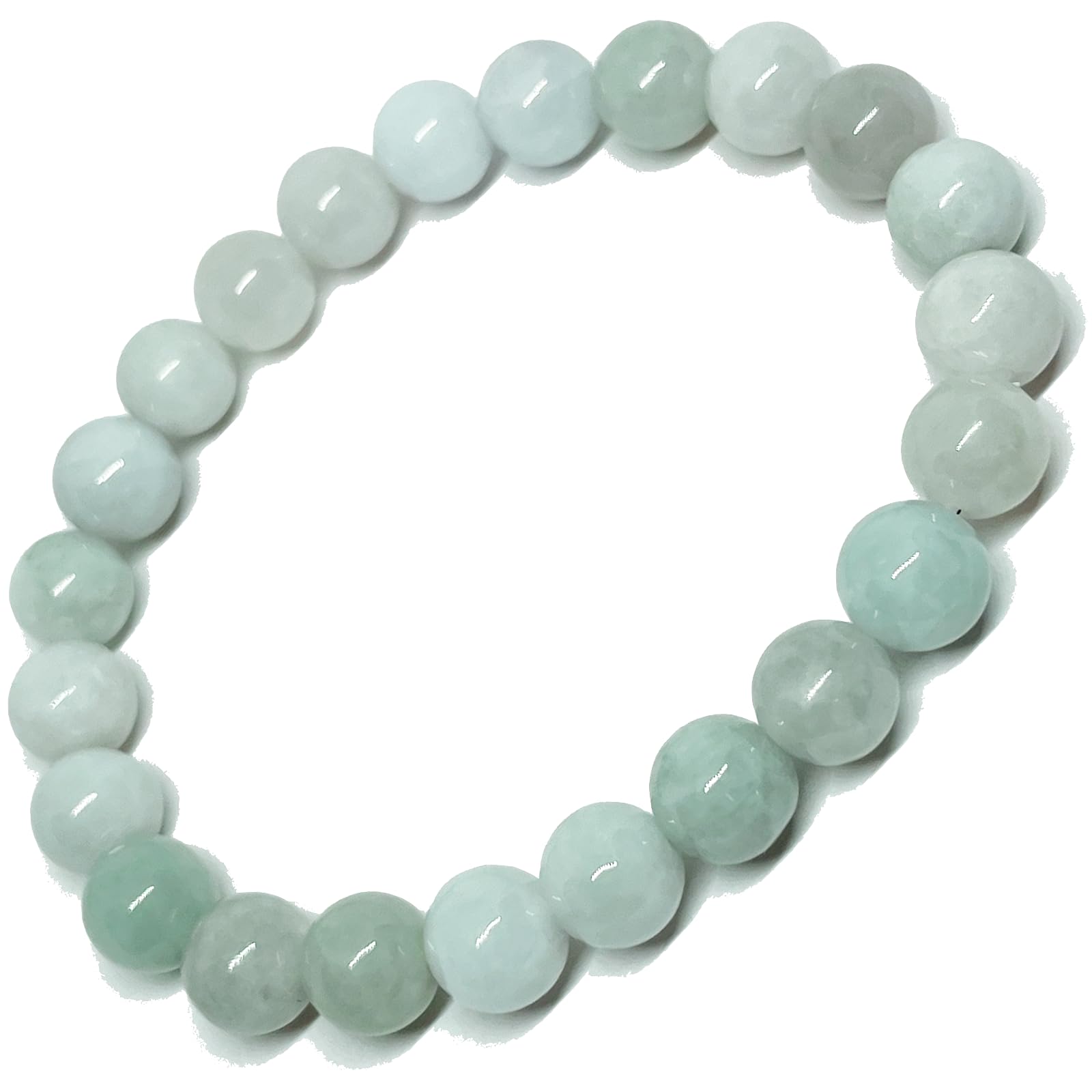 

Jade Power Stone Bracelet Prayer Beads Jade Bracelet Accessories Natural Stone Health Luck Eternal Youth [hibikurasu] (7-8mm)
