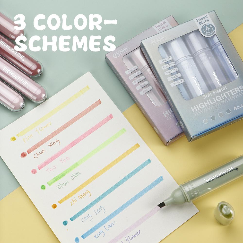 High-Value Quick-Dry Fluorescent Pen - Non-Bleeding Planner & Notes Marker for Students & Drawing