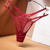 Cross Hollow Vintage Embroidered Thong Women's Thin Perspective Mesh Low Waist Strap Allure Sexy Panties 2280