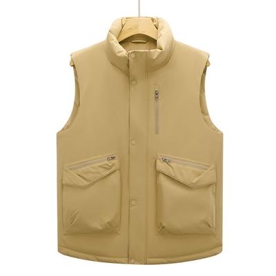 Light Down Jacket Vest Men's New Sleeveless Slim-fit Light Warm Vest Sports Jacket In Autumn and Winter 2025