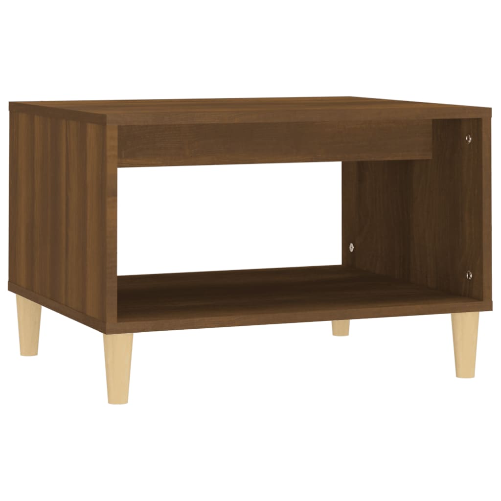 Coffee Table Brown Oak Effect 60 X 50 X 40 Cm Wood Based Material