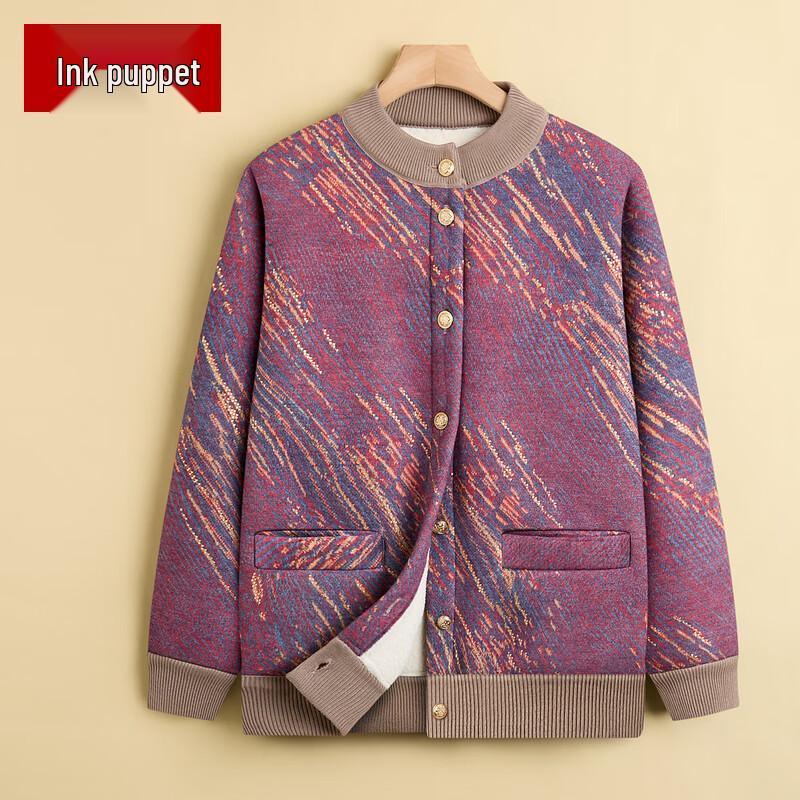 

Elderly Women s 2025 Autumn/Winter Knitted Cardigan Sweater Coat 3XL