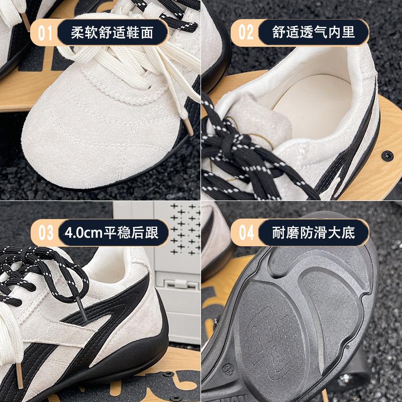 Pretty Feifei | Leather Merad Training Shoes Women's Shoes Versatile Super Soft Flat Bottom Casual Breathable Sneakers Women's