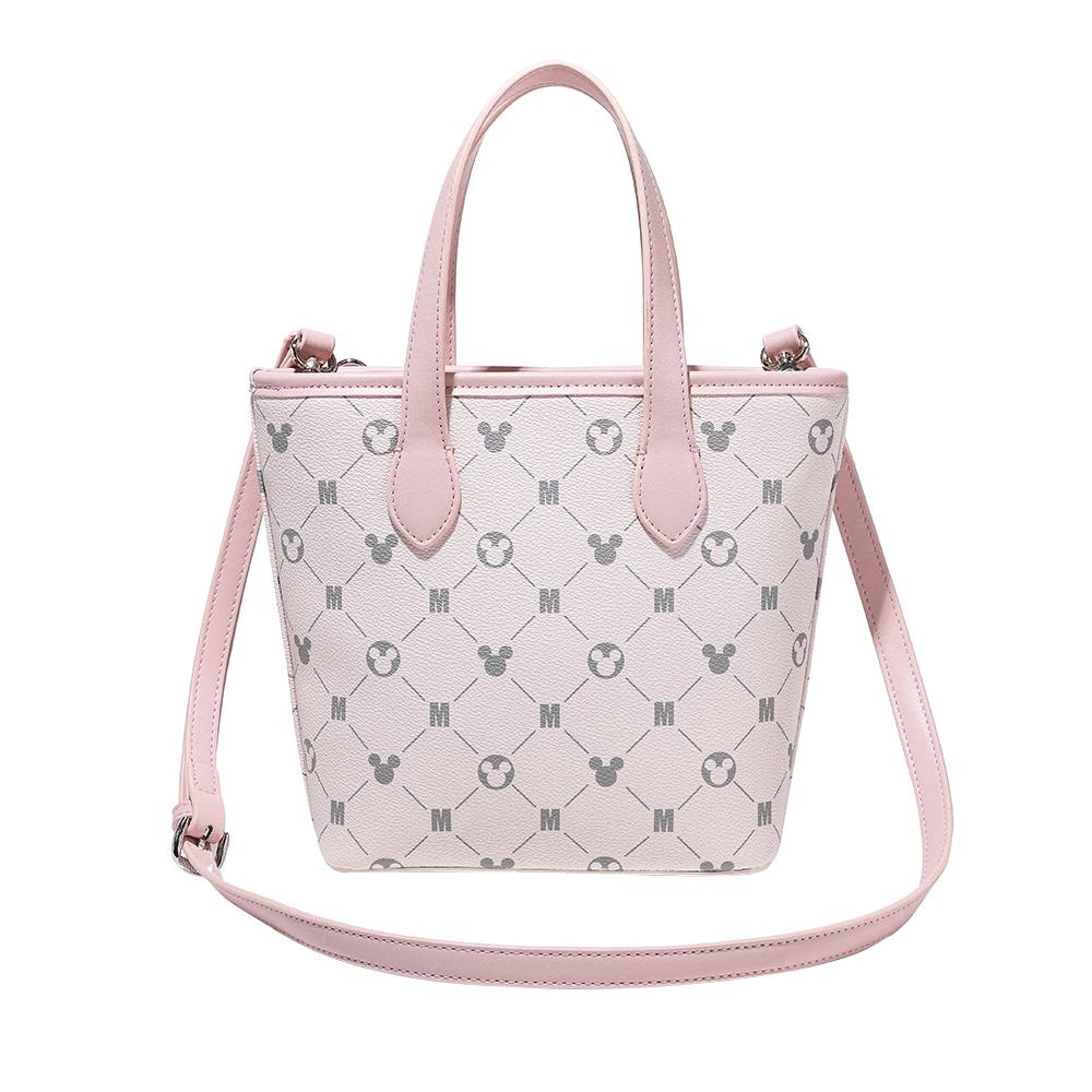 New Disney Mickey Series PU Tote Handbag, Shoulder Bag, Crossbody Bag, Handbag Regular Women's Pink BMK-71605P