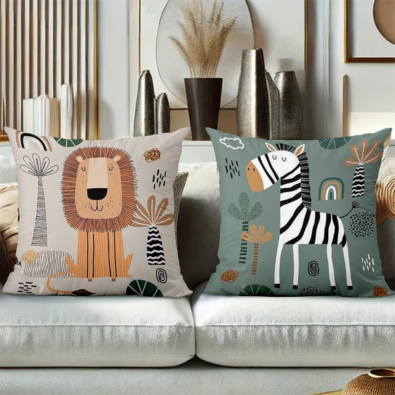 Cute Animal Patterned Cushions for Home Decor Polyester pillowcase, sofa decorative cushion cov Headboard Pillow