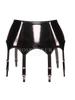 Giarrettiere Sexy da Donna in Pelle PU PVC per Calze Sospensorio con Fibbia Posteriore a Tre File Lingerie Sexy Cosplay Indumenti Intimi Lucidi all'Olio