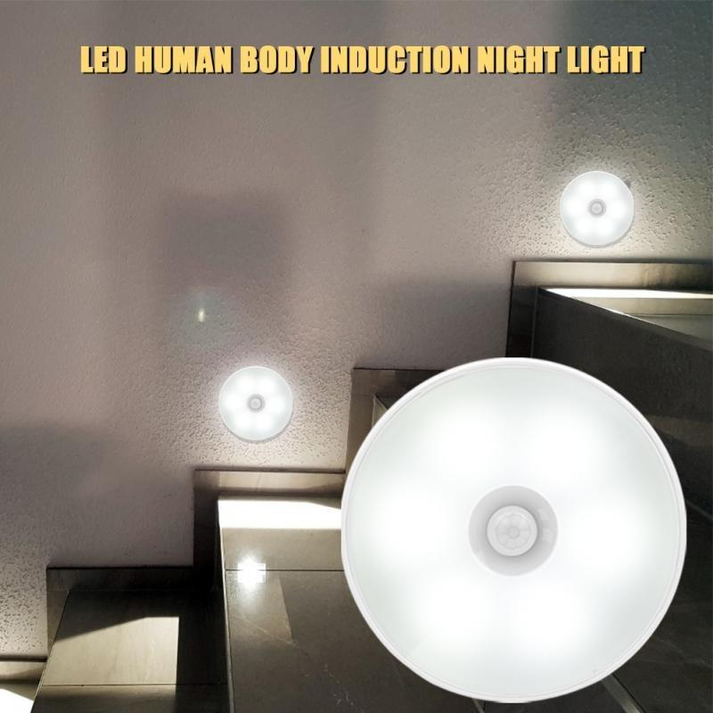 LED Motion Sensor Light Wireless Under Cabinet Night Light Closet Lamp Smart Wall Induction Body Lamp Home Decor