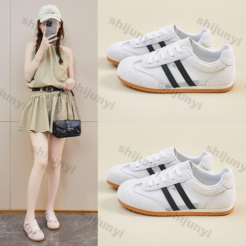 Women Shoes 2025 Summer New Breathable Mesh Non Slip Sneakers Fashion Comfortable Height Increase Lace-up Women Casual Shoes