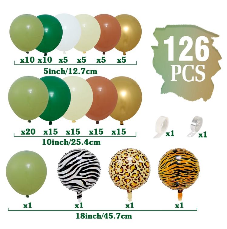 

Гирлянда из воздушных шаров с животными в джунглях, арочный комплект, сафари в джунглях, товары для вечеринок по случаю дня рождения, для мальчиков, для вечеринок, латексные шары, декор для вечеринок As picture