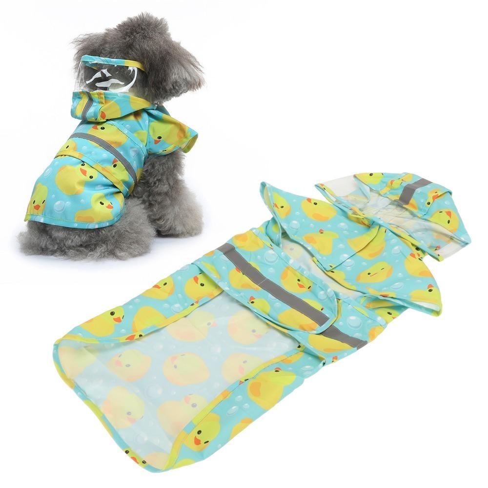 Water Proof Duck Rain Outfit Bright Yellow Small Pet Rain Poncho  Daily Walking S