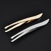 Gold-Plated Stainless Steel Banana Tweezers for Eyebrow Trimming