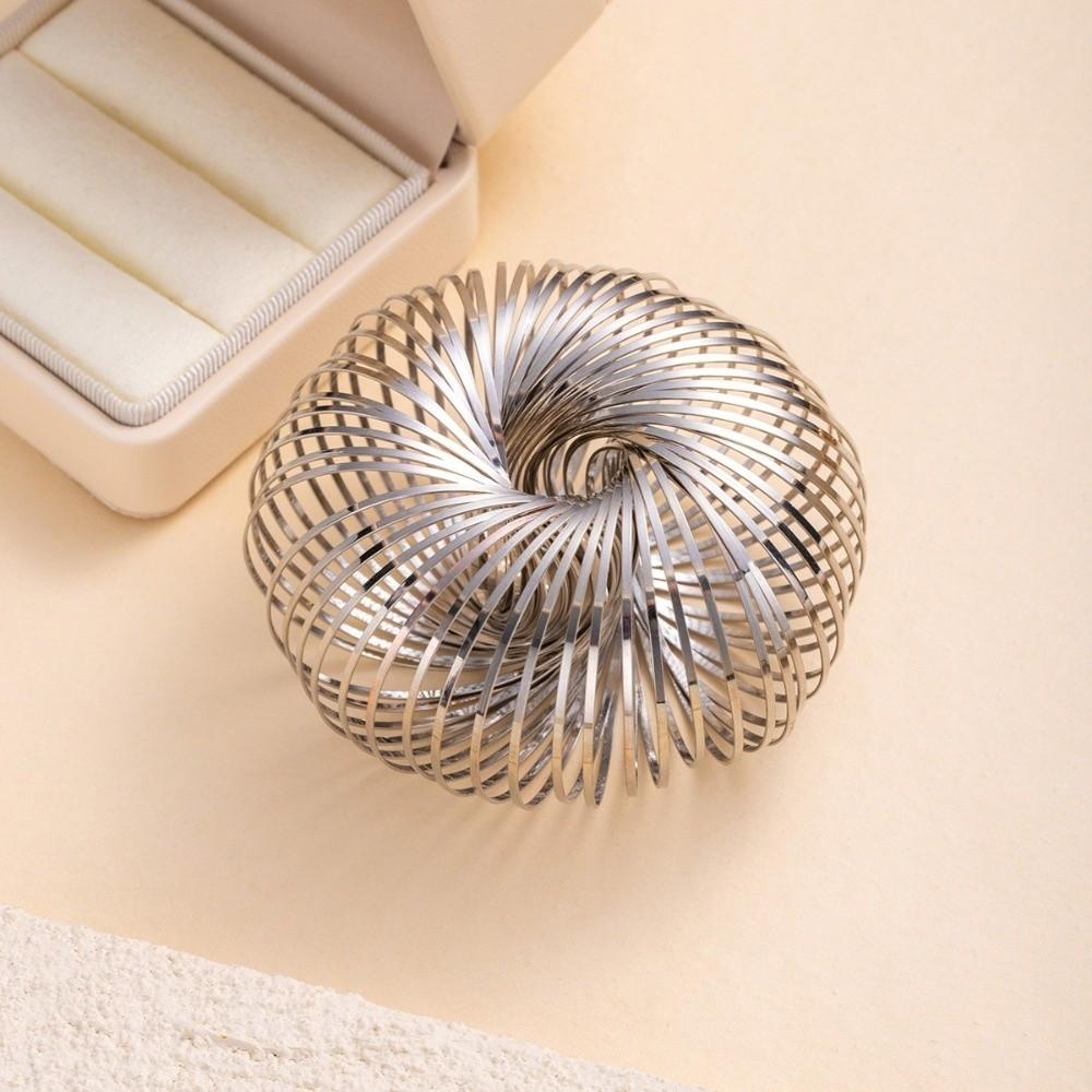 Flat Wire Hollow Out Bracelet Retractable Bracelet  Women's Handwear Jewelry Accessory