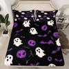 Cute ghost bedding set for boys, girls, teenagers, bats, pumpkin lanterns, Halloween