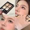 Four-Color Eyeshadow Palette 2025 New Model for Daily Light Makeup, Matte and Pearlescent Fine Shimmer, Highlighter for the Inner Corners of the Eyes,