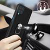Hard Case for Samsung A12(6.5 ") Black With Ring Stand Shockproof Reinforced Edge Silicone Enhanced Protection