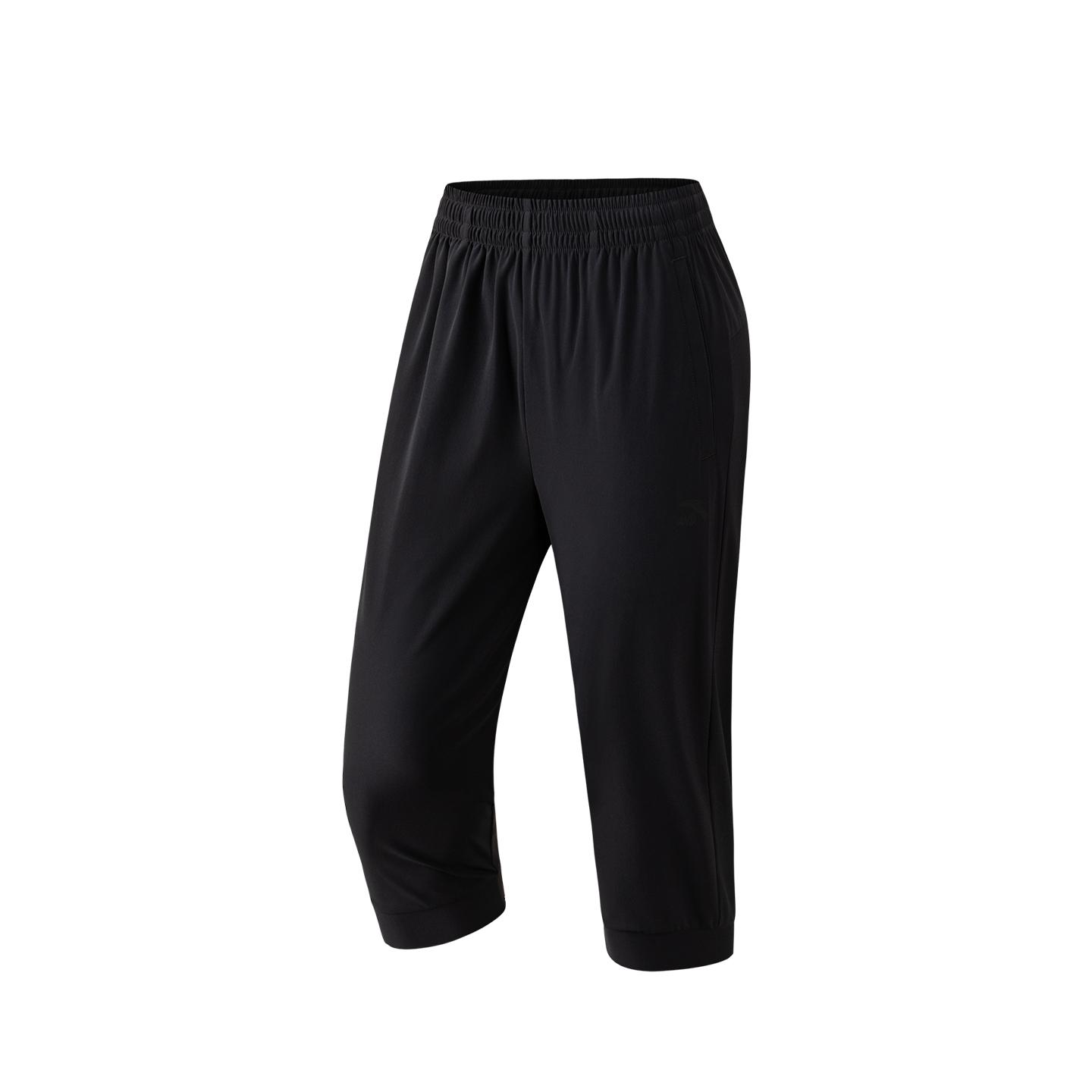 

Anta Knitted Three-Quarter Pants Women bottoms Black 962628308-2 XS