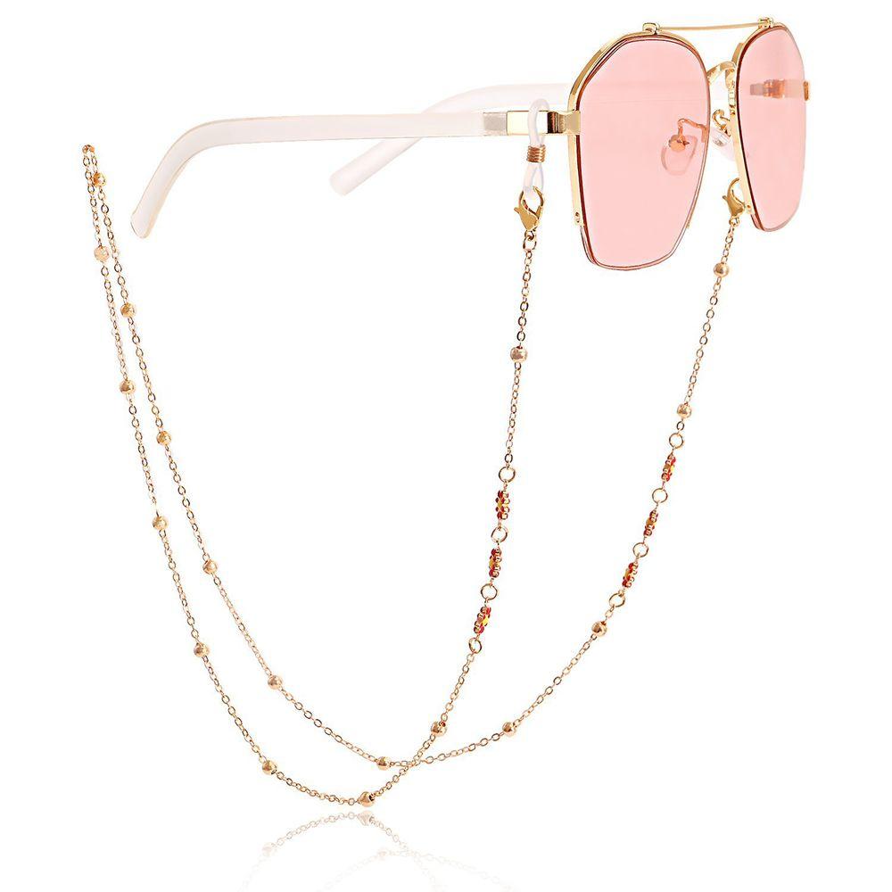 Vintage Fashion Colorful Flower Eyewear Accessories Sunglasses Chain Eyeglasses Lanyard Mask Chain