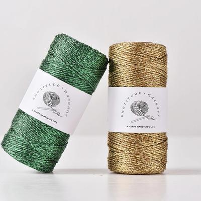 DIY Handmade Glitter Gold Sliver Cord Thread Knitting Crochet Hand-woven Wire  Sewing Accessories
